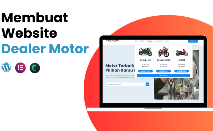 kursus wordpress membuat website dealer motor dengan wordpress